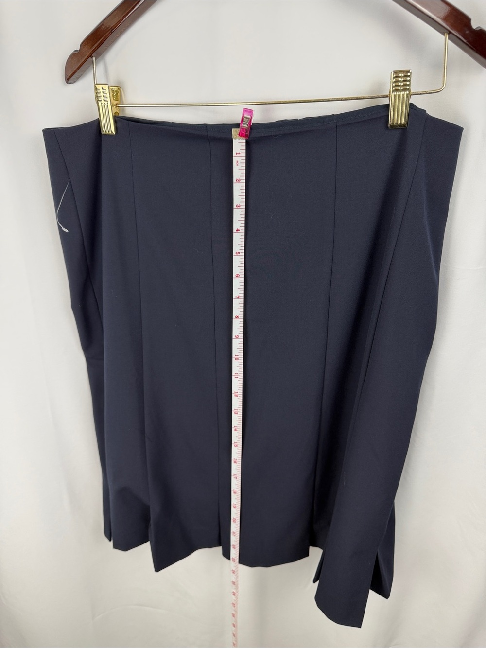 The Limited Navy Box Pleat Pencil Skirt - Picture 9 of 9